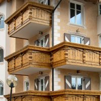 Balcone in legno